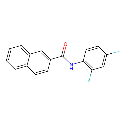 N-(2,4-difluorophenyl)naphthalene-2-carboxamide structure