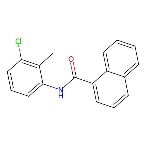 N-(3-chloro-2-methylphenyl)naphthalene-1-carboxamide structure