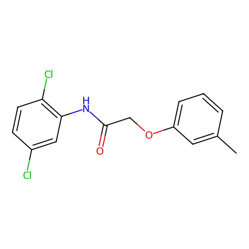 N-(2,5-dichlorophenyl)-2-(3-methylphenoxy)acetamide structure