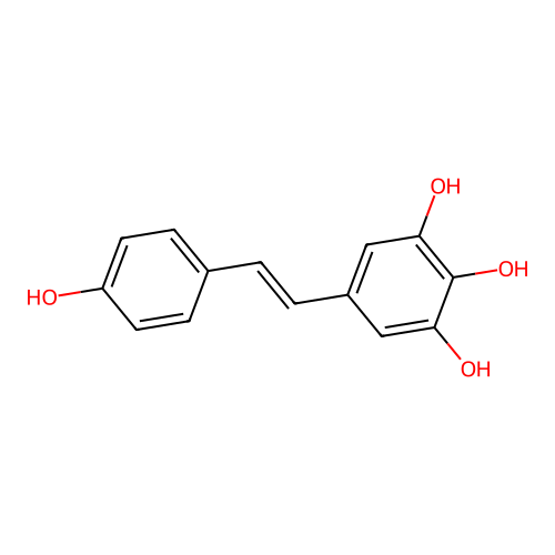 5-((1E)-2-(4-Hydroxyphenyl)ethenyl)-1,2,3-benzenetriol structure