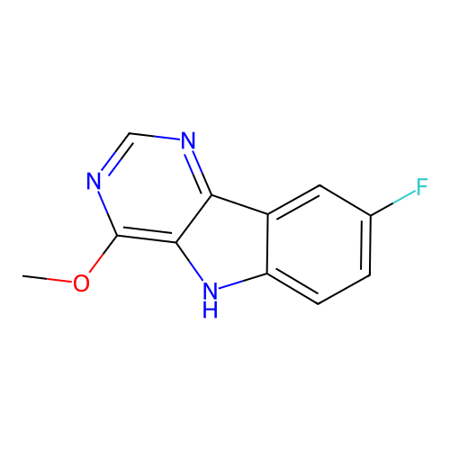 8-fluoro-4-methoxy-5H-pyrimido[5,4-b]indole structure