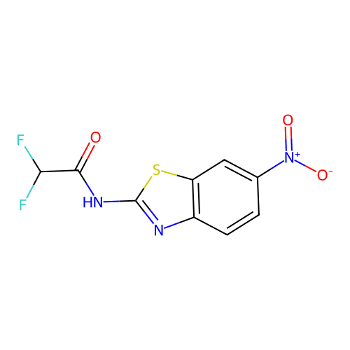 2,2-difluoro-N-(6-nitro-1,3-benzothiazol-2-yl)acetamide structure