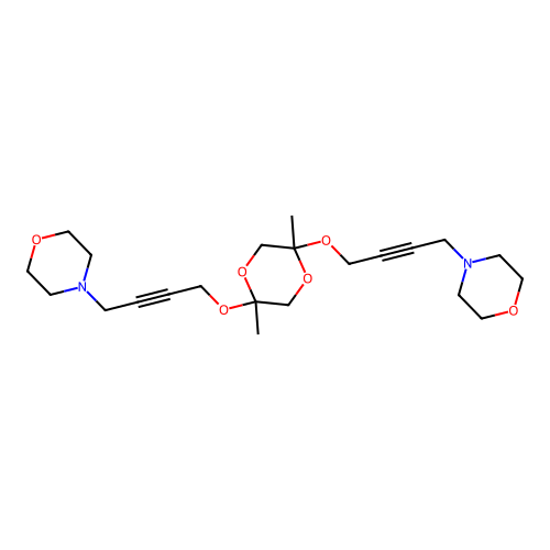 2,5-Dimethyl-2,5-bis((4-morpholinobut-2-yn-1-yl)oxy)-1,4-dioxane structure