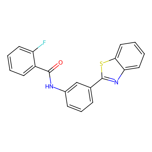 N-[3-(1,3-benzothiazol-2-yl)phenyl]-2-fluorobenzamide structure