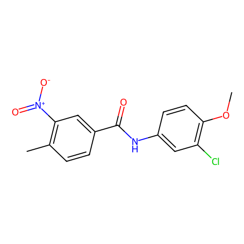 N-(3-chloro-4-methoxyphenyl)-3-nitro-4-methylbenzamide structure