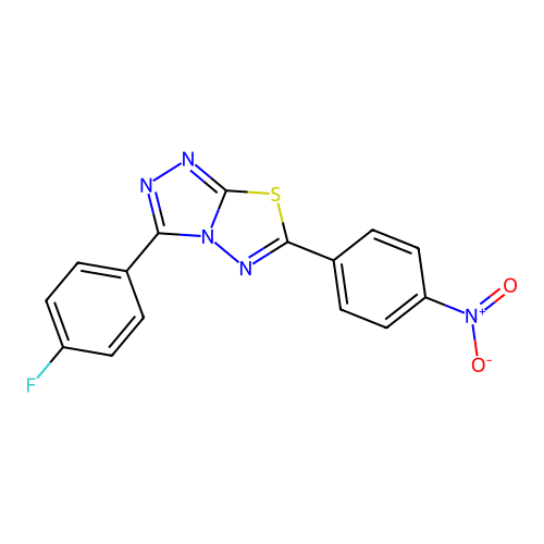 3-(4-Fluorophenyl)-6-(4-nitrophenyl)-[1,2,4]triazolo[3,4-b][1,3,4]thiadiazole structure