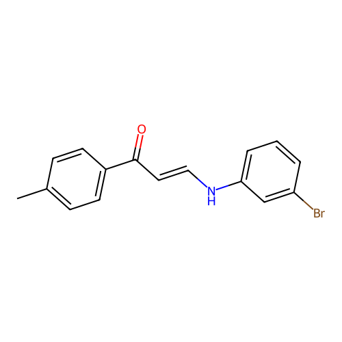 (2E)-3-[(3-bromophenyl)amino]-1-(4-methylphenyl)prop-2-en-1-one structure