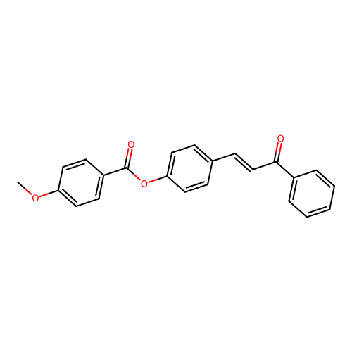 4-[(1E)-3-oxo-3-phenylprop-1-en-1-yl]phenyl 4-methoxybenzoate structure
