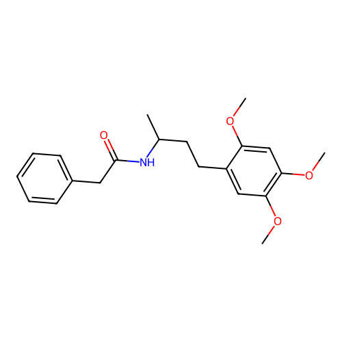 2-phenyl-N-[4-(2,4,5-trimethoxyphenyl)butan-2-yl]acetamide structure