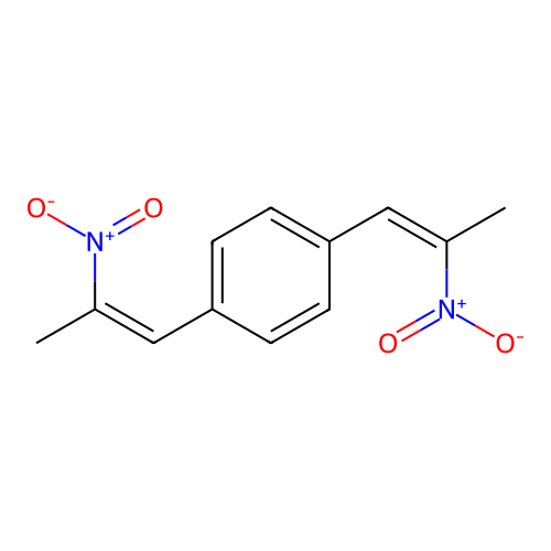 1,4-Bis(2-nitroprop-1-enyl)benzene structure