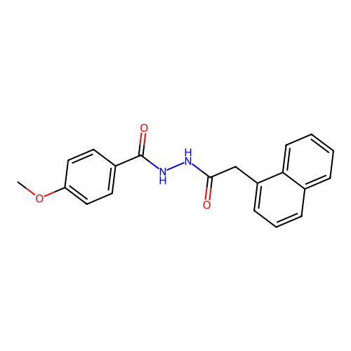 4-methoxy-N'-(naphthalen-1-ylacetyl)benzohydrazide structure