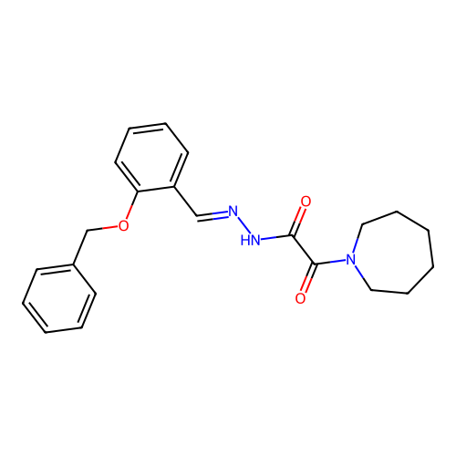 2-(azepan-1-yl)-2-oxo-N-[(E)-(2-phenylmethoxyphenyl)methylideneamino]acetamide structure