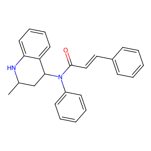 (E)-N-(2-methyl-1,2,3,4-tetrahydro-4-quinolinyl)-N,3-diphenyl-2-propenamide structure