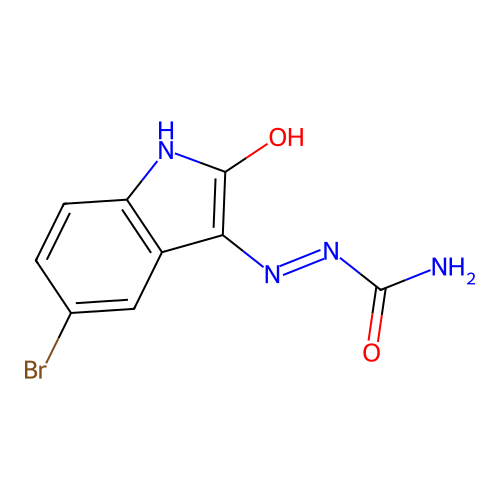 5-bromo-1H-indole-2,3-dione 3-semicarbazone structure