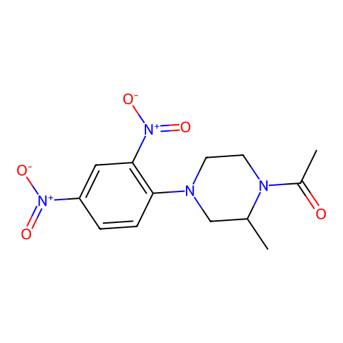 1-[4-(2,4-Dinitrophenyl)-2-methylpiperazin-1-yl]ethanone structure