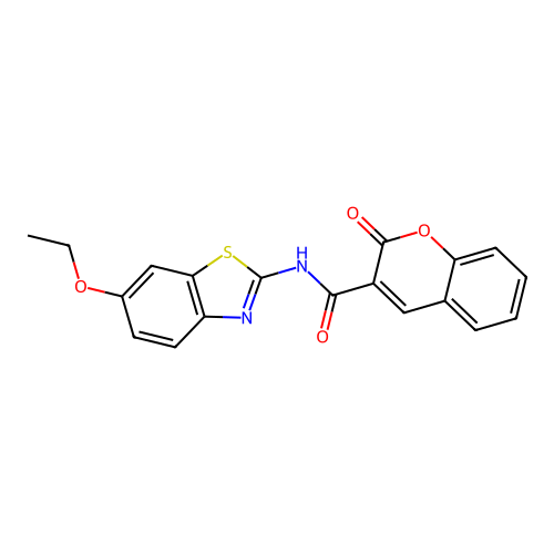 N-(6-ethoxy-1,3-benzothiazol-2-yl)-2-oxo-2H-chromene-3-carboxamide structure
