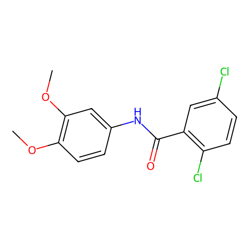 2,5-二氯-N-(3,4-二甲氧基苯基)苯甲酰胺 structure