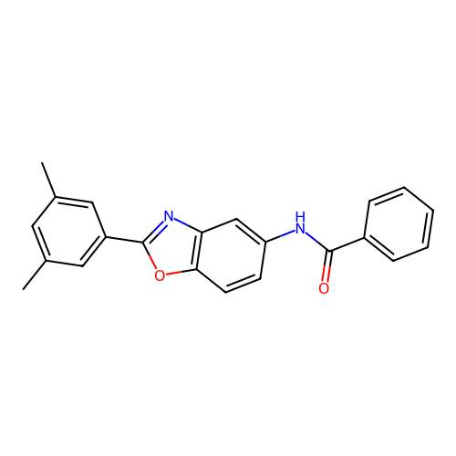 N-[2-(3,5-dimethylphenyl)-1,3-benzoxazol-5-yl]benzamide structure