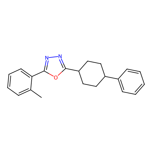 2-(2-Methylphenyl)-5-(4-phenylcyclohexyl)-1,3,4-oxadiazole structure