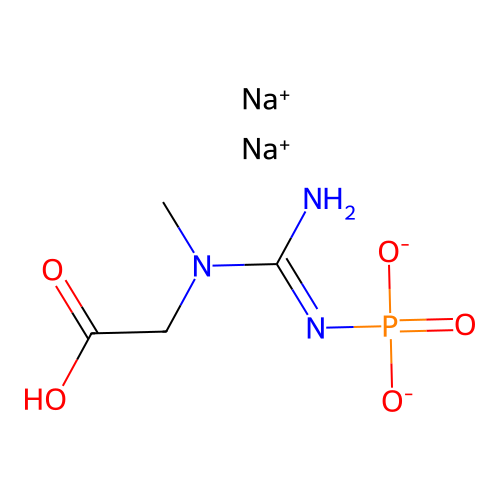 Phosphocreatine sodium structure