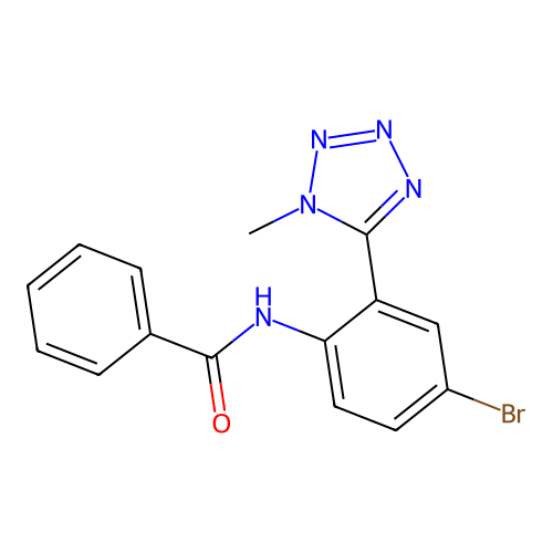 N-(4-bromo-2-(1-methyl-1H-tetrazol-5-yl)phenyl)benzamide structure