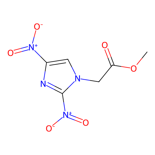 methyl (2,4-dinitro-1H-imidazol-1-yl)acetate structure
