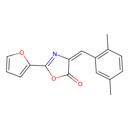 4-[(2,5-Dimethylphenyl)methylene]-2-(2-furyl)-1,3-oxazolin-5-one structure