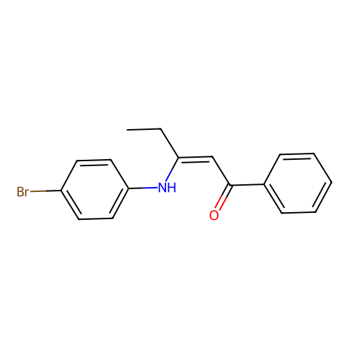 3-(4-Bromoanilino)-1-phenylpent-2-en-1-one structure