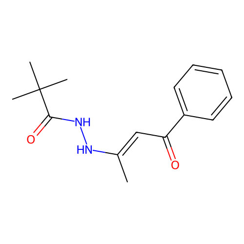 2,2-dimethyl-N'-[(2E)-4-oxo-4-phenylbut-2-en-2-yl]propanehydrazide structure