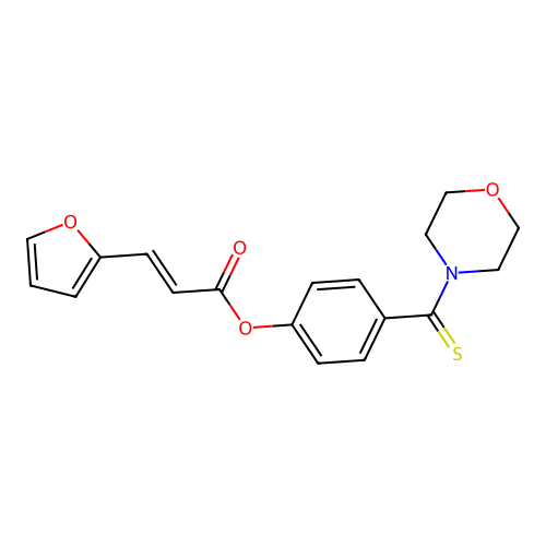 [4-(Morpholine-4-carbothioyl)phenyl] 3-(furan-2-yl)prop-2-enoate structure