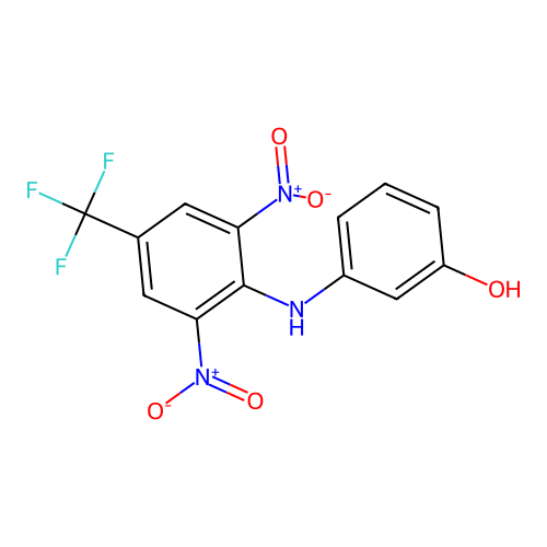 3-[2,6-Dinitro-4-(trifluoromethyl)anilino]phenol structure