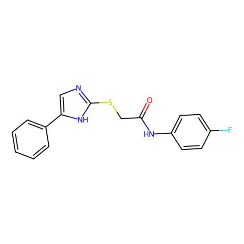 N-(4-fluorophenyl)-2-[(5-phenyl-1H-imidazol-2-yl)sulfanyl]acetamide structure