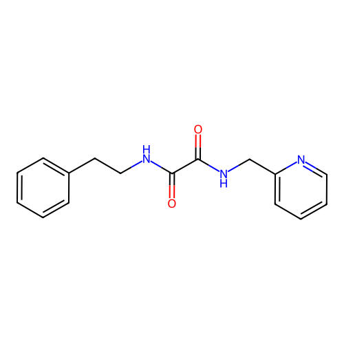 N-(2-phenylethyl)-N'-(pyridin-2-ylmethyl)ethanediamide structure