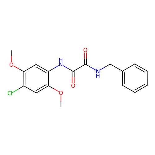 N~1~-benzyl-N~2~-(4-chloro-2,5-dimethoxyphenyl)ethanediamide structure