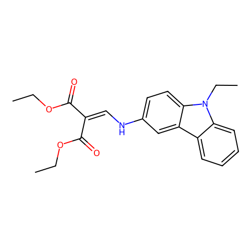 diethyl {[(9-ethyl-9H-carbazol-3-yl)amino]methylidene}propanedioate structure