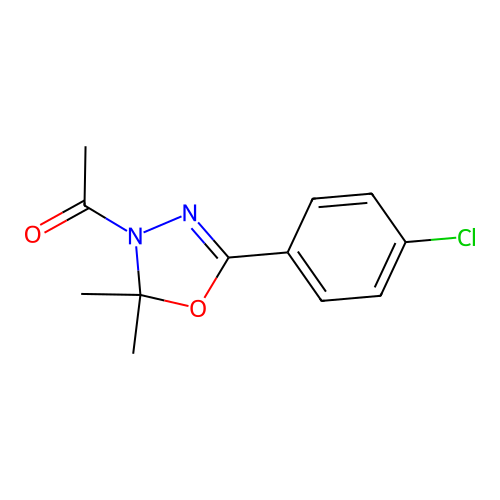 1-[5-(4-Chloro-phenyl)-2,2-dimethyl-[1,3,4]oxadiazol-3-yl]-ethanone structure