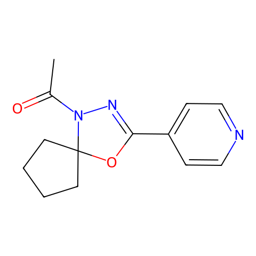 1-(3-Pyridin-4-yl-4-oxa-1,2-diaza-spiro[4.4]non-2-en-1-yl)-ethanone structure