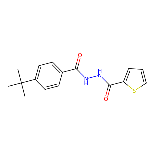 4-tert-butyl-N'-(2-thienylcarbonyl)benzohydrazide structure