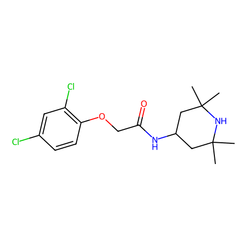 2-(2,4-dichlorophenoxy)-N-(2,2,6,6-tetramethylpiperidin-4-yl)acetamide structure
