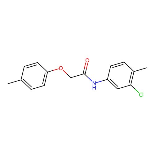 N-(3-chloro-4-methylphenyl)-2-(4-methylphenoxy)acetamide structure