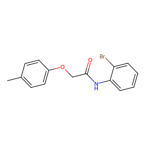N-(2-bromophenyl)-2-(4-methylphenoxy)acetamide structure