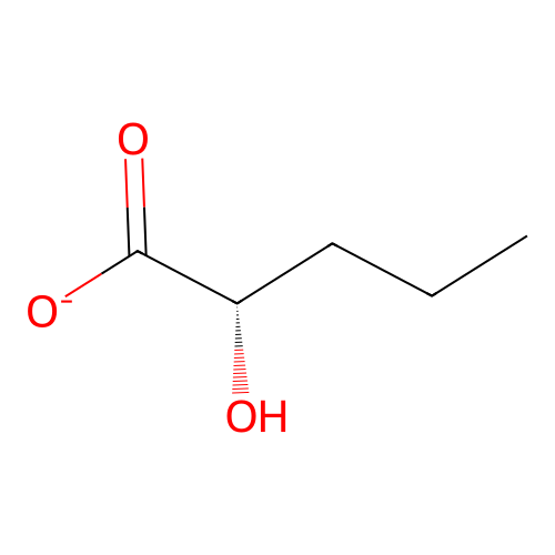 (2S)-2-hydroxypentanoate structure