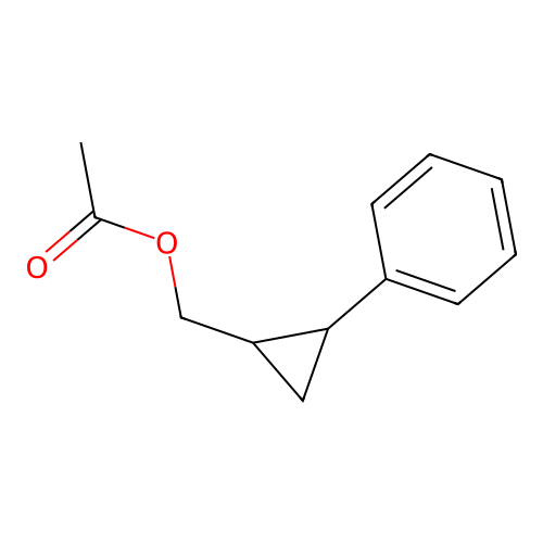 (2-Phenylcyclopropyl)methyl acetate structure