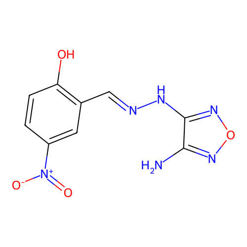 2-[[(4-Amino-1,2,5-oxadiazol-3-yl)hydrazinylidene]methyl]-4-nitrophenol structure
