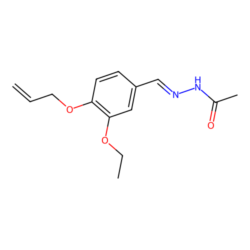 N-[(3-ethoxy-4-prop-2-enoxyphenyl)methylideneamino]acetamide structure