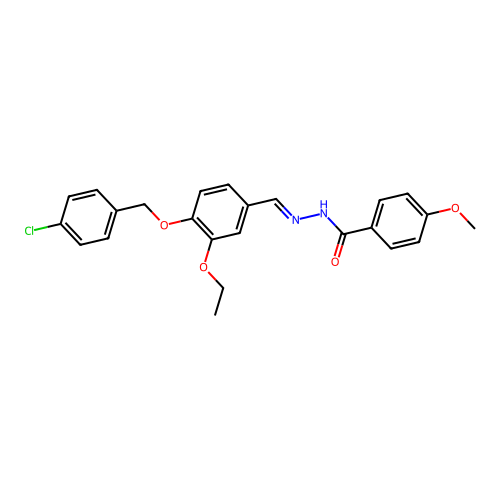 N'-(4-((4-Chlorobenzyl)oxy)-3-ethoxybenzylidene)-4-methoxybenzohydrazide structure