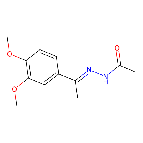 N-[1-(3,4-dimethoxyphenyl)ethylideneamino]acetamide structure