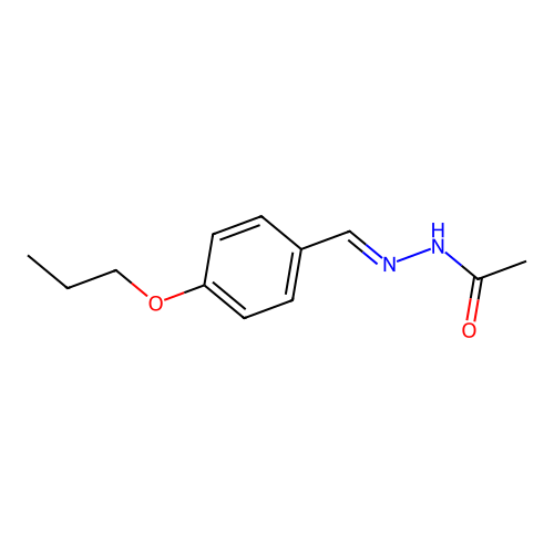 N-[(4-propoxyphenyl)methylideneamino]acetamide structure