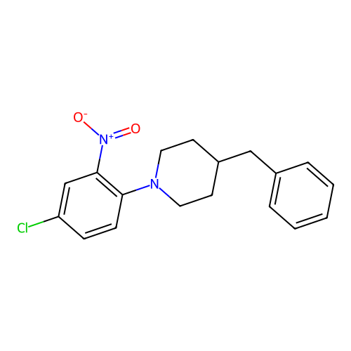4-Benzyl-1-(4-chloro-2-nitrophenyl)piperidine structure