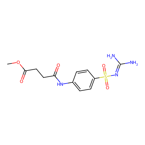 Methyl 4-{[4-(carbamimidoylsulfamoyl)phenyl]amino}-4-oxobutanoate structure